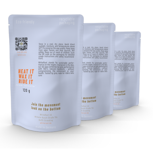 WhiteRoot Skiwachs „Polar“ – Set of 3 | -3 °C bis -9 °C | 3x 120 g