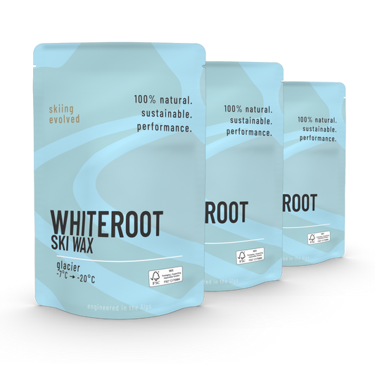 WhiteRoot Skiwachs „Glacier“ – Set of 3 | -7 °C bis -20 °C | 3x 120 g